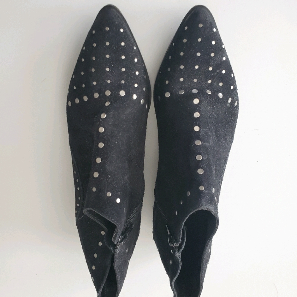 Free People Black Suede Booties, sz 8, Aquarian